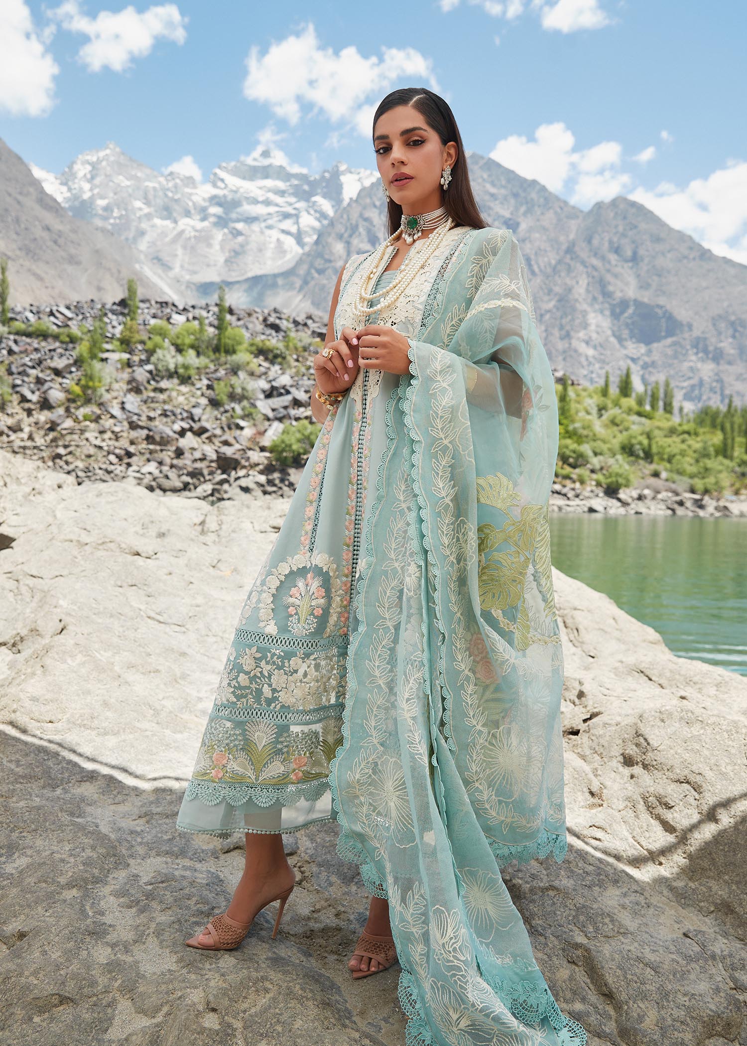 Crimson | SAIRA SHAKIRA LUXURY LAWN 2023 | Chikkankari Affair - D2 A