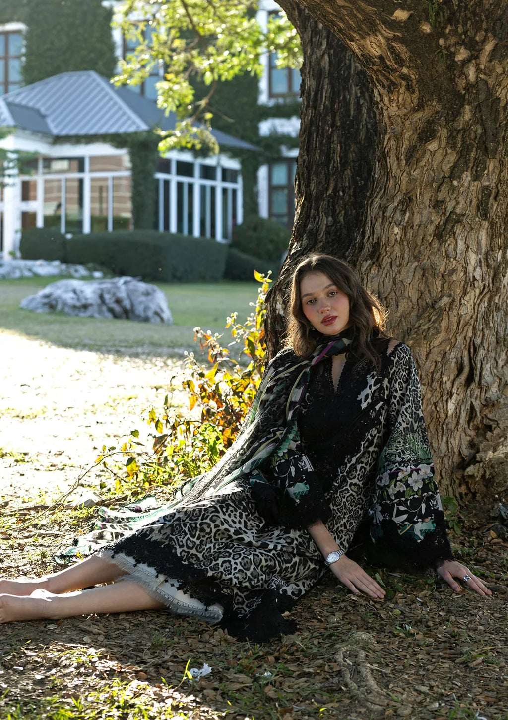 Elaf | Signature Embroidered Printed Lawn | Belladurne