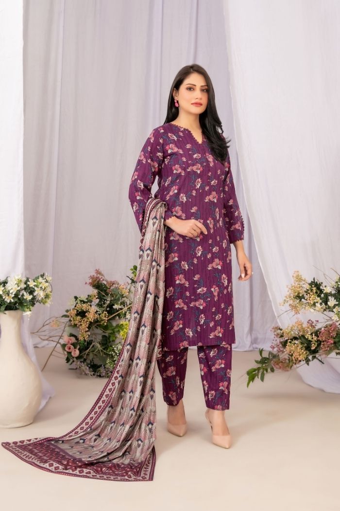 Tawakaal | Lireh 3Pcs Digital Print suiting | D-5425