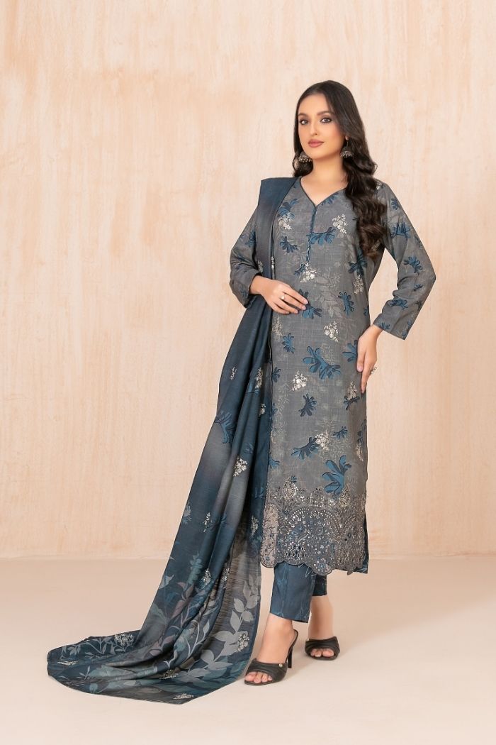 Tawakaal | Azeena 3Pcs Embroidered Digital Print suiting | D-5628