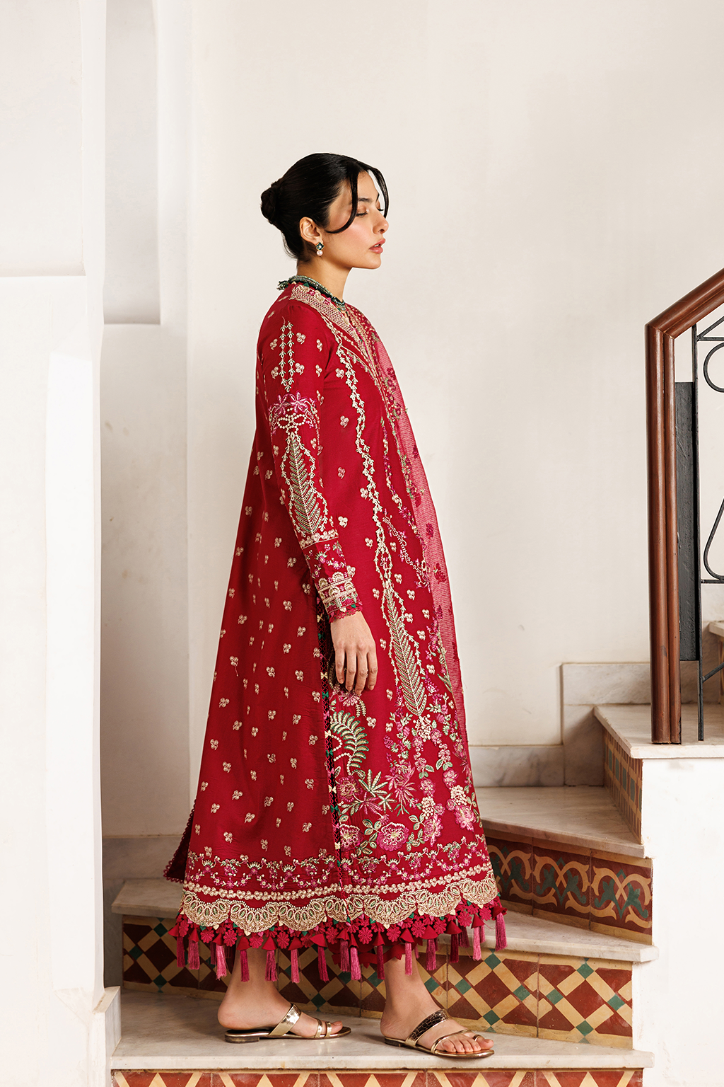 Emaan Adeel |  Mirabelle festive luxury lawn | Gardenia Glow