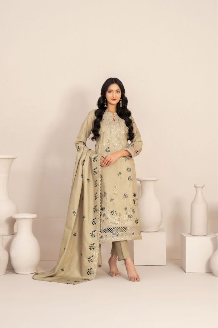 Tawakaal | Oryn 3Pcs Embroidered Viscose Zari | D-5059