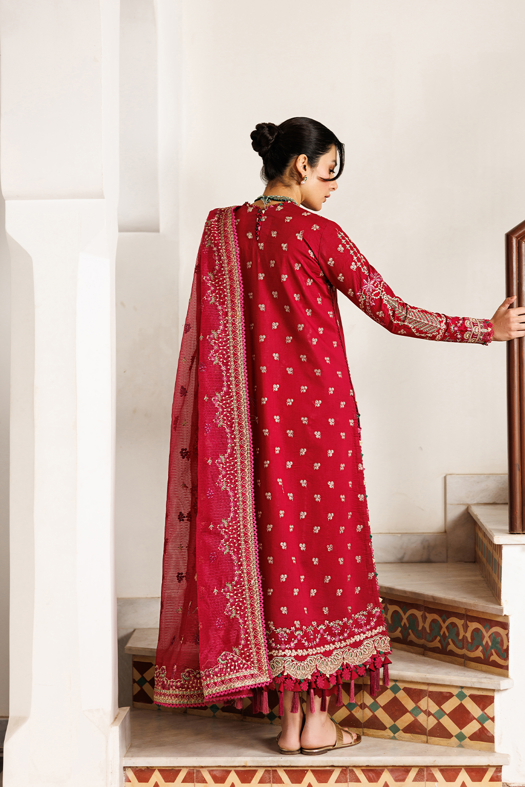 Emaan Adeel |  Mirabelle festive luxury lawn | Gardenia Glow