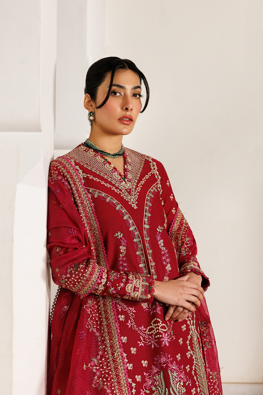 Emaan Adeel |  Mirabelle festive luxury lawn | Gardenia Glow