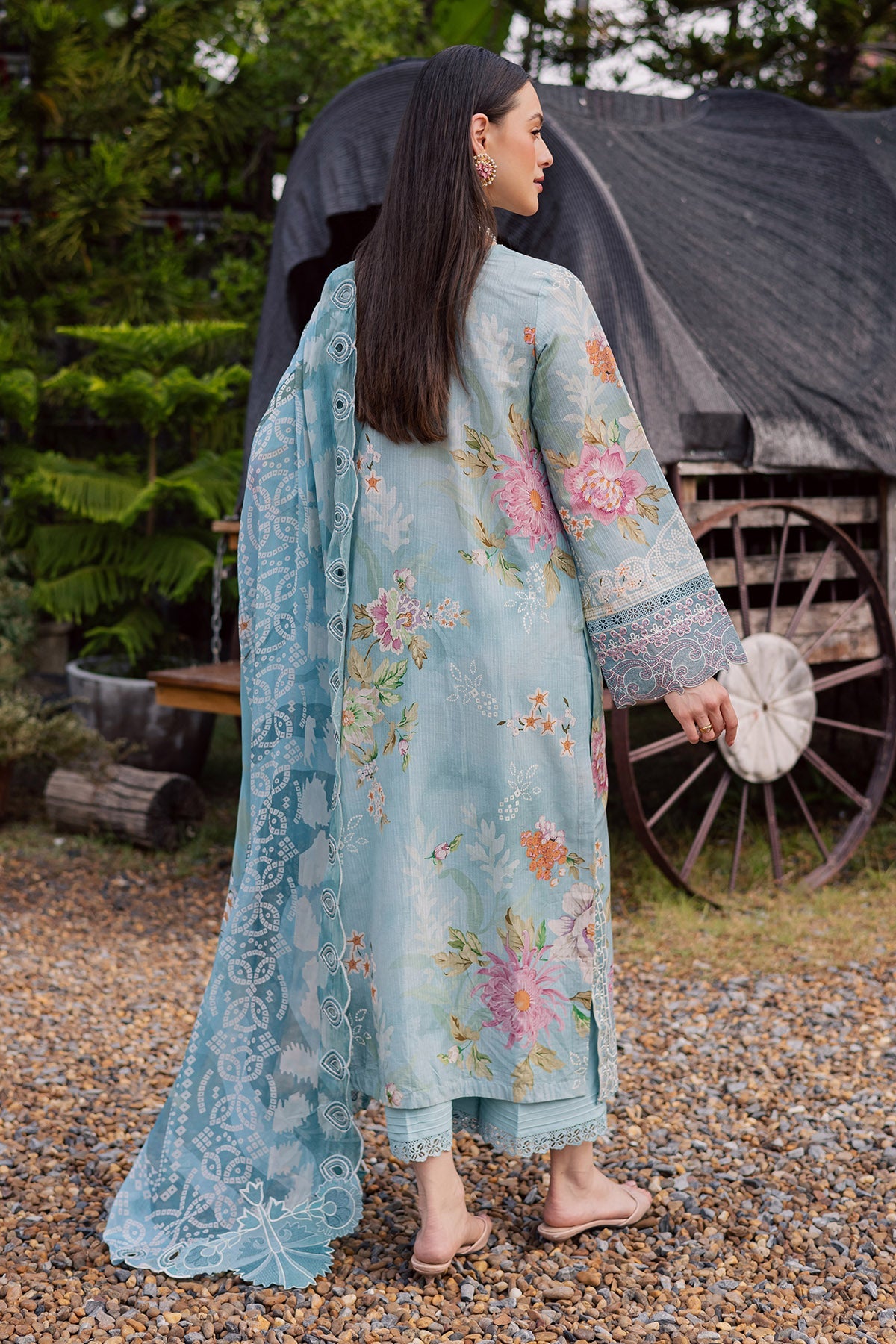 NUREH | GARDENIA - EMBROIDRED & PRINTED LAWN DORIA | NSG-209