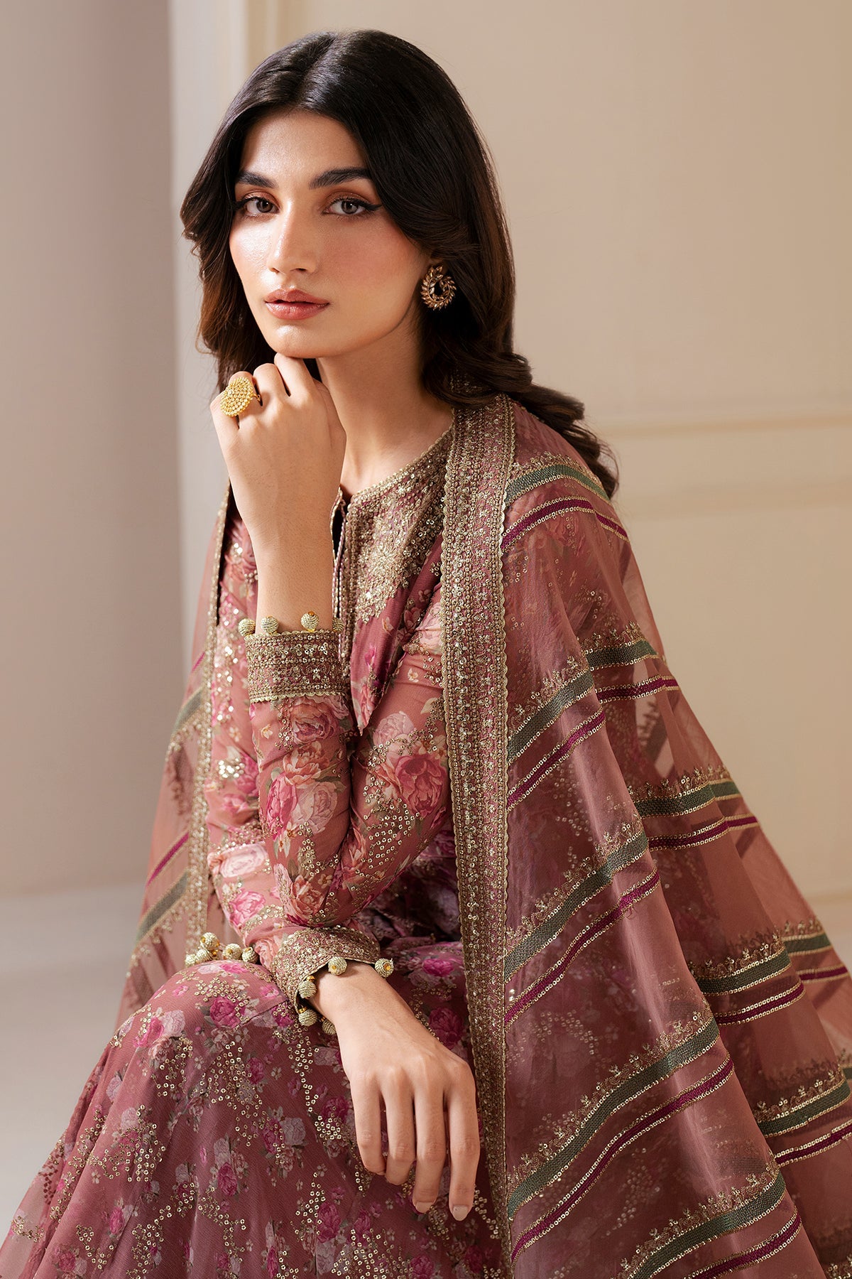 Jazmin | Embroidered Chiffon |  UC-3064