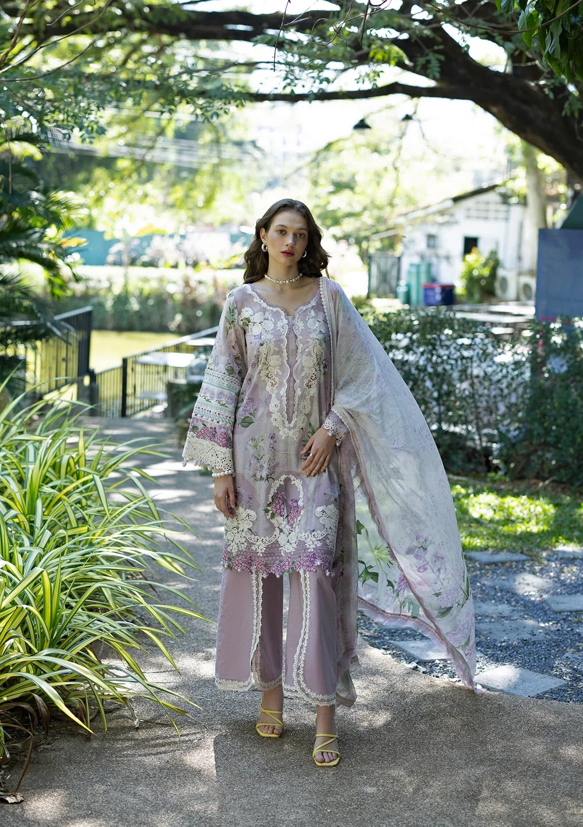 Elaf | Signature Embroidered Printed Lawn | Juliette