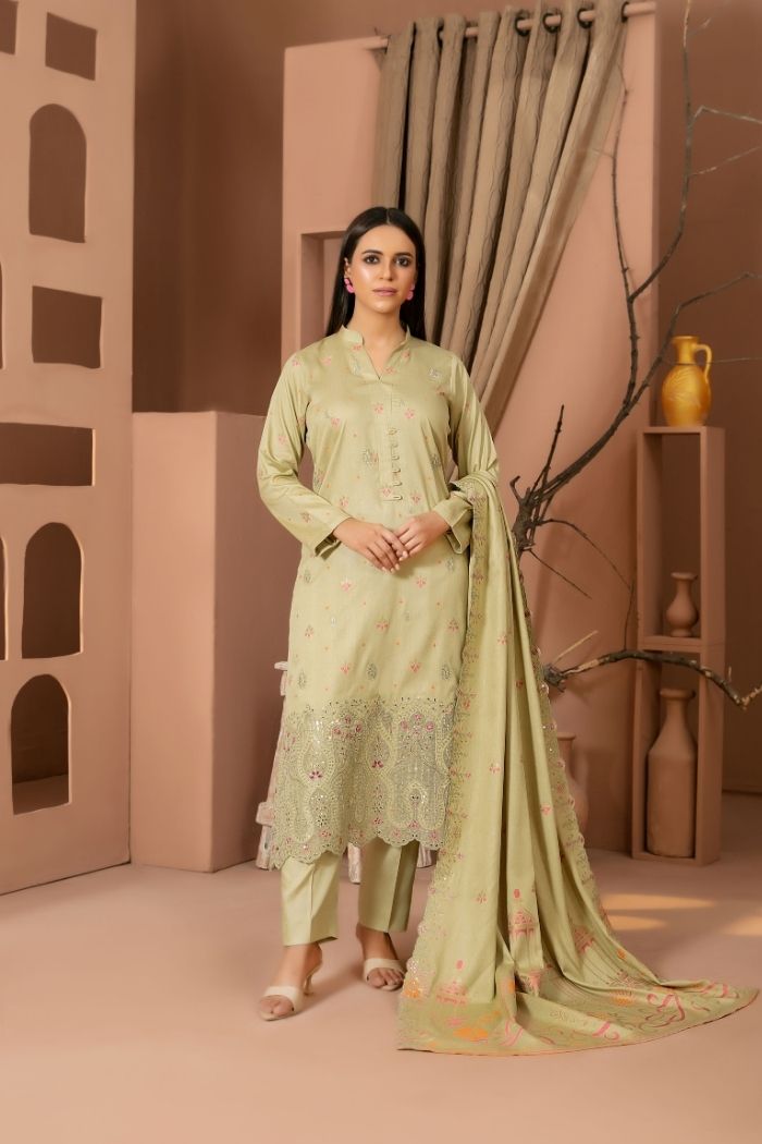Tawakaal | Zouq 3Pcs Embroidered Broshia Banarsi | D-5672