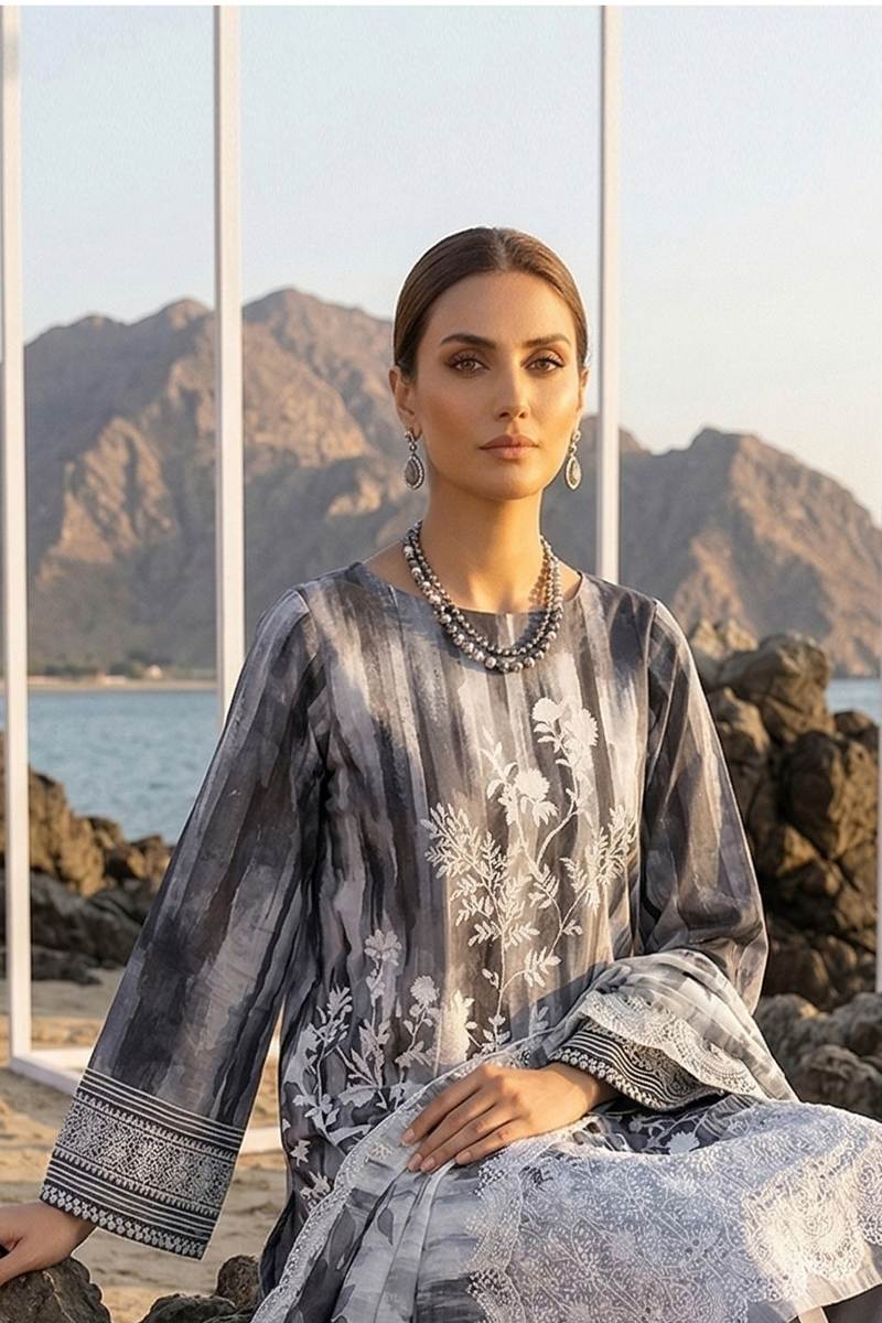Riaz Arts | Rang-e-Noor Luxury Lawn - 3 Pc | RA - RN - 04