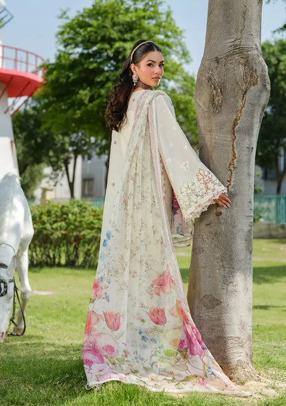 ELAF | LUXURY LAWN 25 VOL 2 | ELH-7A WHITE EMPRESS