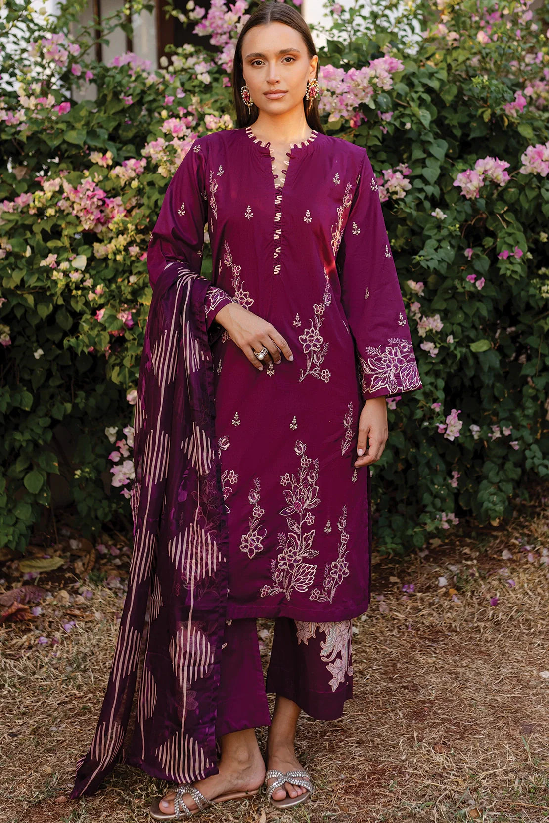 Rashid Textile | Tuscany Emnbroidered Lawn | 9180