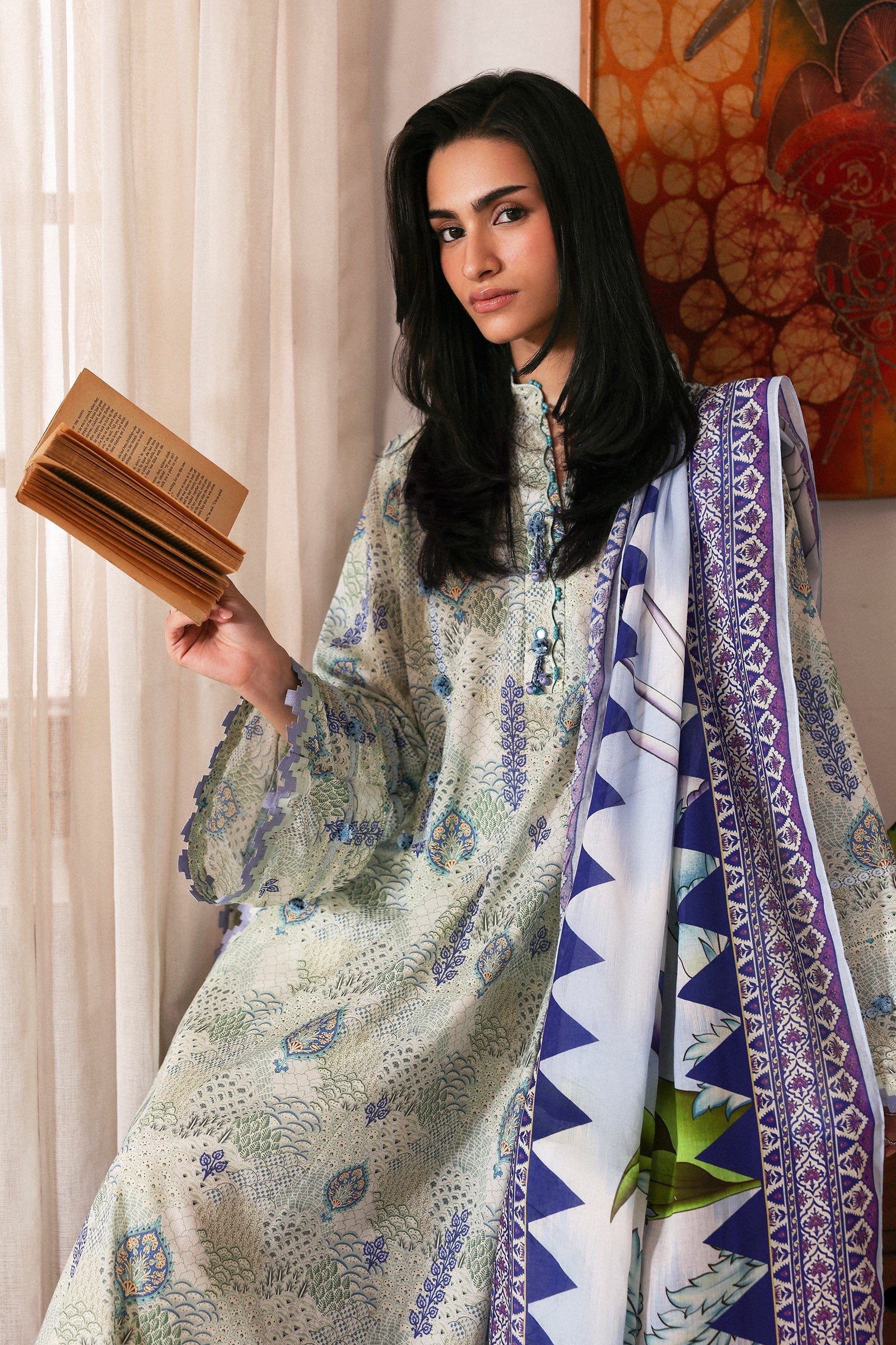 Zaha | Amaya Printed Lawn | LILIA