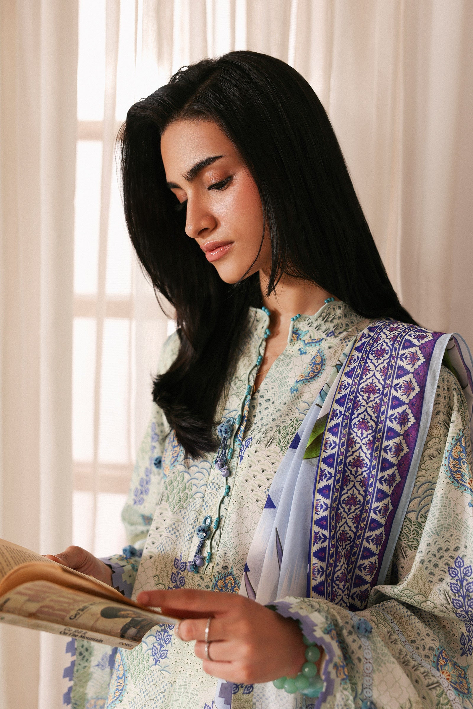 Zaha | Amaya Printed Lawn | LILIA