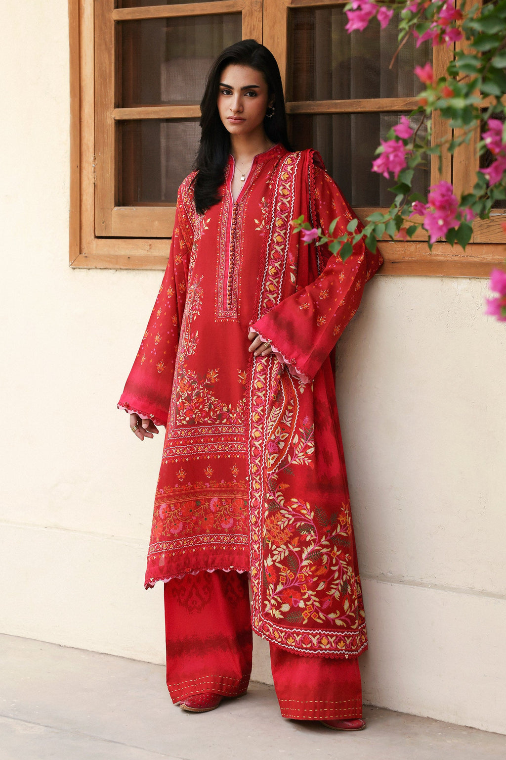 Zaha | Amaya Printed Lawn | ROSA