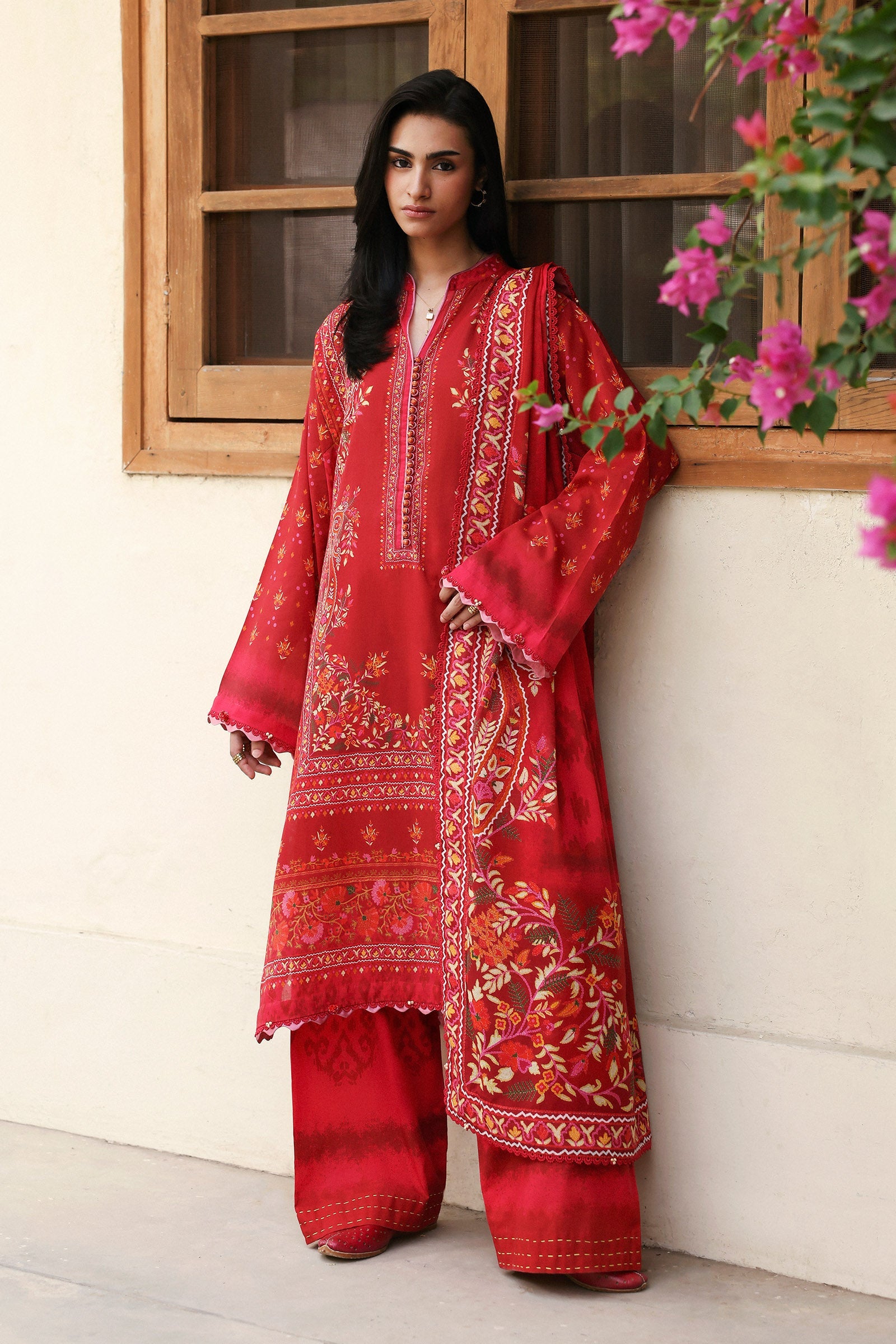 Zaha | Amaya Printed Lawn | ROSA