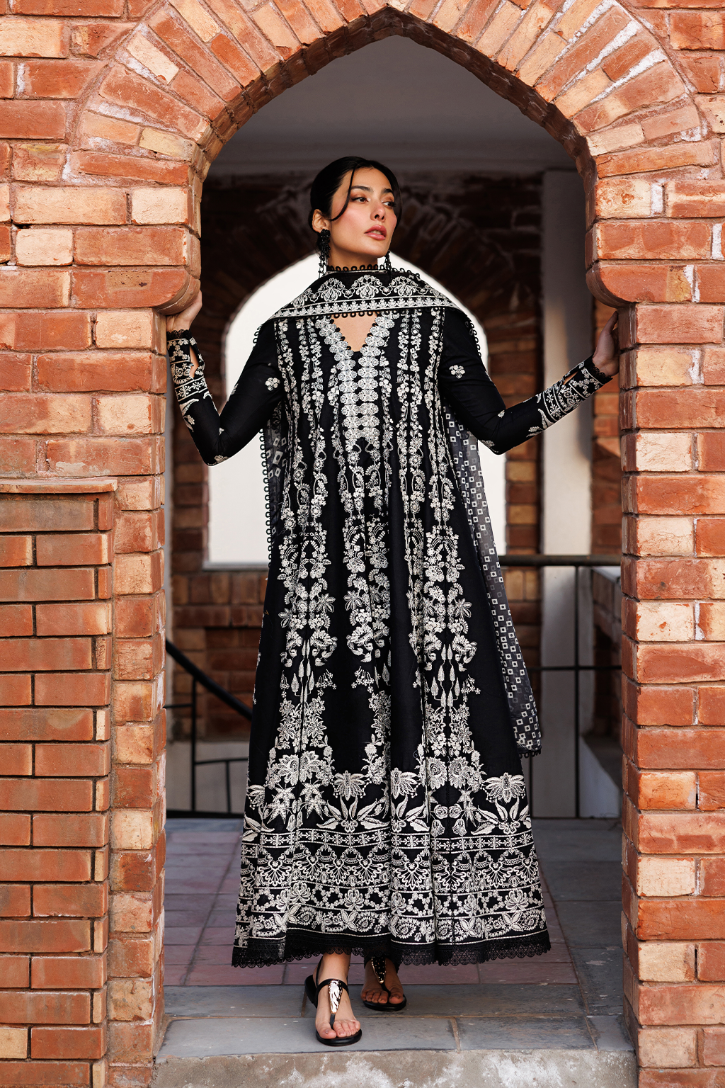 Emaan Adeel |  Mirabelle festive luxury lawn | Midnight Bliss