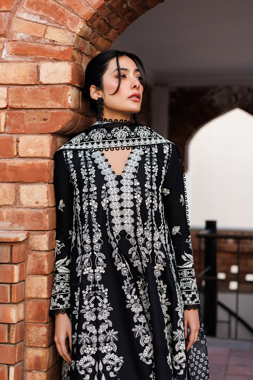 Emaan Adeel |  Mirabelle festive luxury lawn | Midnight Bliss