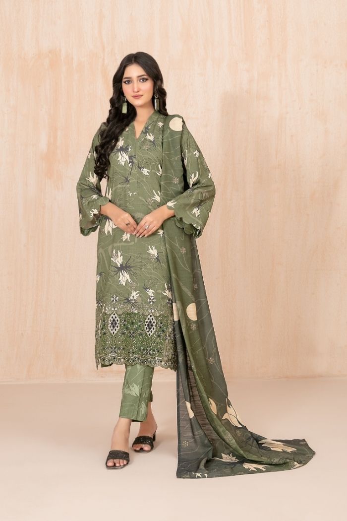 Tawakaal | Azeena 3Pcs Embroidered Digital Print suiting | D-5629