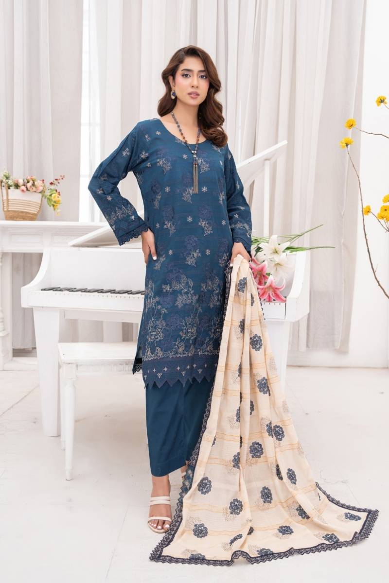 Riaz Arts | Zeenat Luxury Lawn - 3 Pc | RA - Z - 08