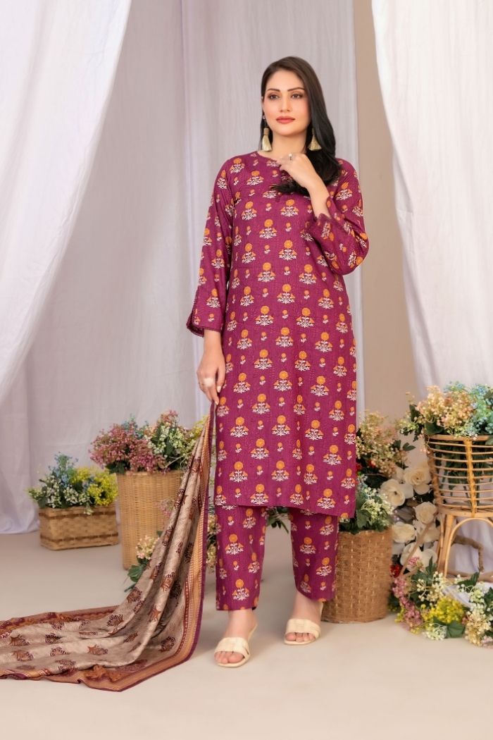 Tawakaal | Lireh 3Pcs Digital Print suiting | D-5426