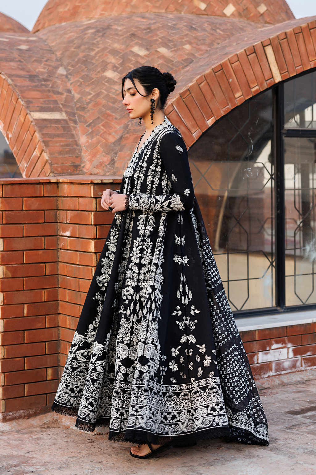 Emaan Adeel |  Mirabelle festive luxury lawn | Midnight Bliss