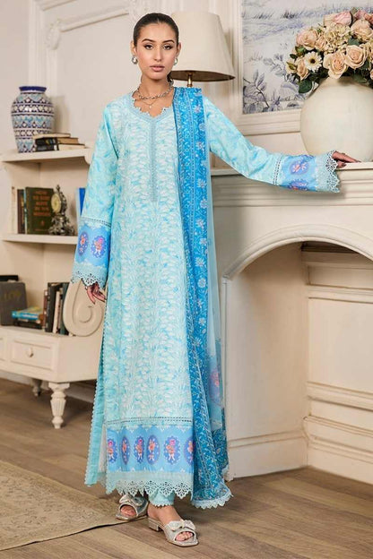 Raj Bari | Raha - 3 pc Premium Chikankari Prints | RBR - 05