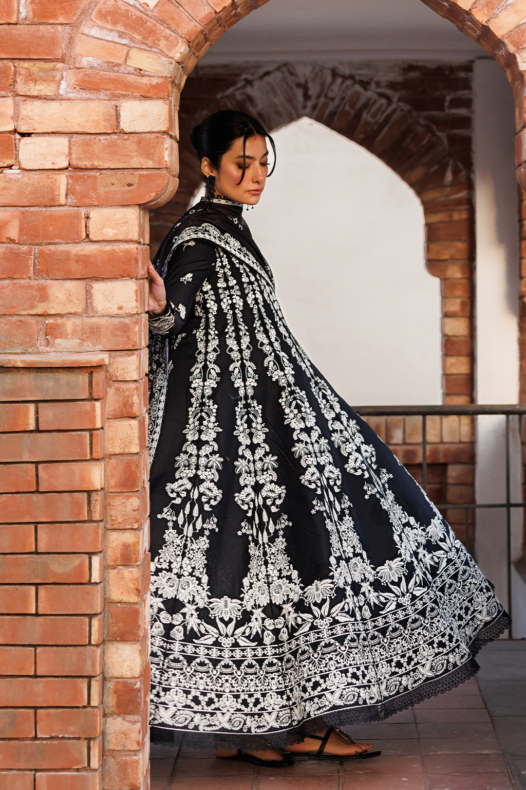 Emaan Adeel |  Mirabelle festive luxury lawn | Midnight Bliss