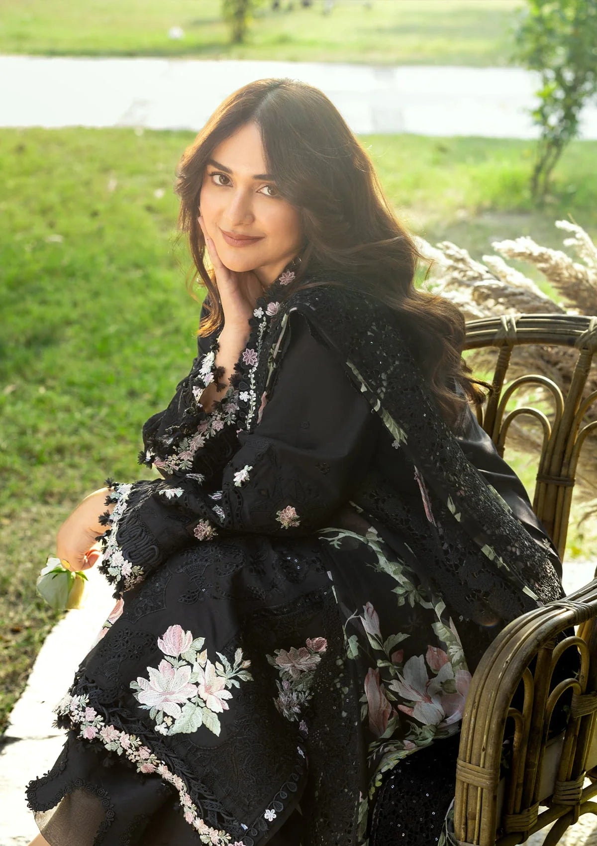 Elaf | Luxary Lawn | Midnight Blossom