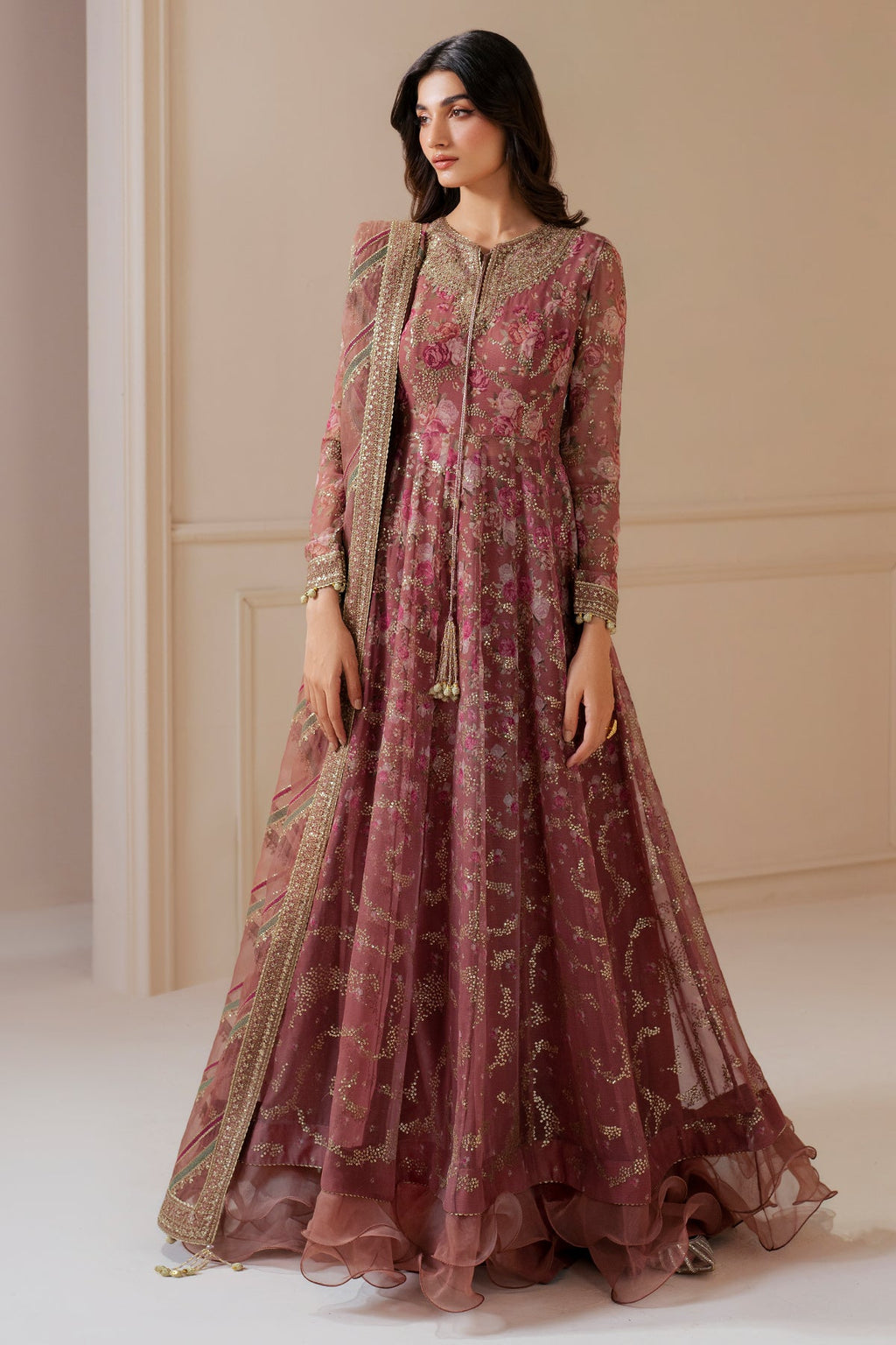 Jazmin | Embroidered Chiffon |  UC-3064