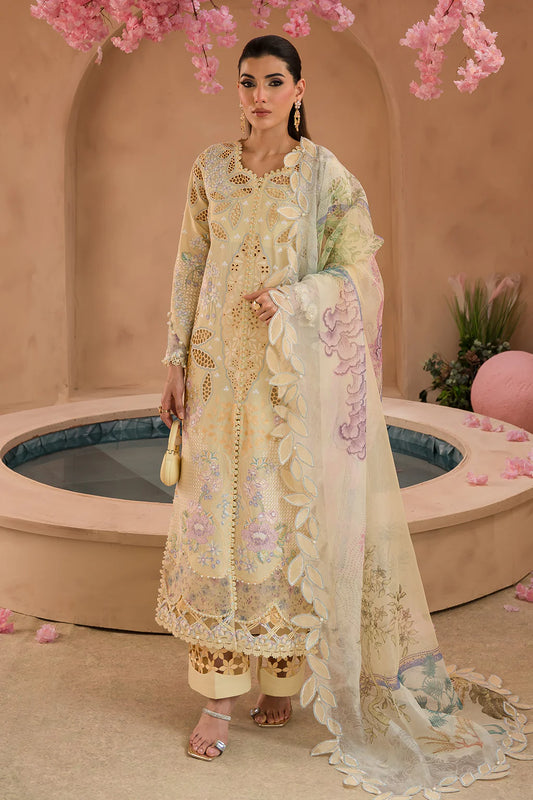 Afrozeh | Embroidered Lawn | Sweet Saffron