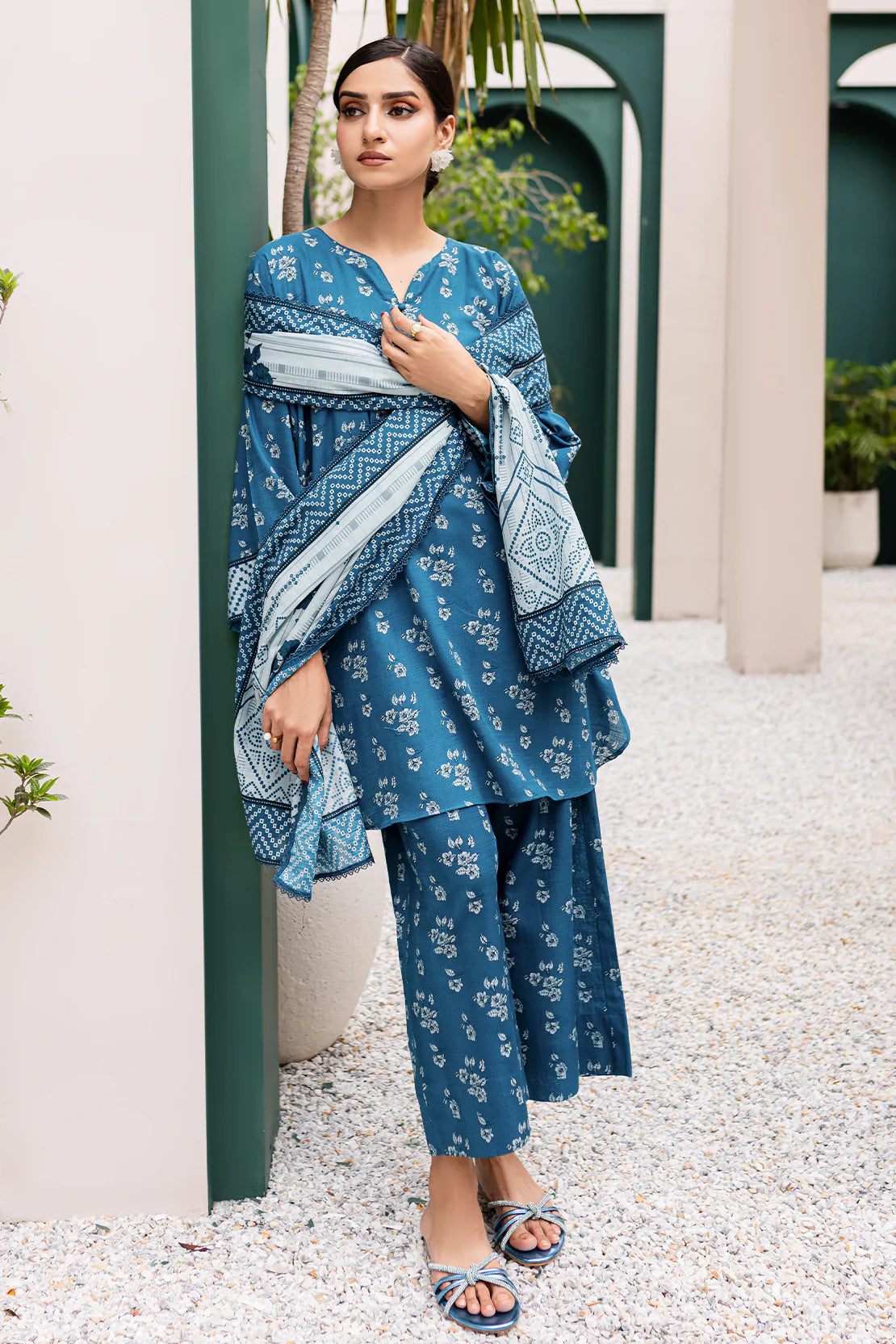 3 PIECE - PREMIUM PRINTED KHADDAR - 9315