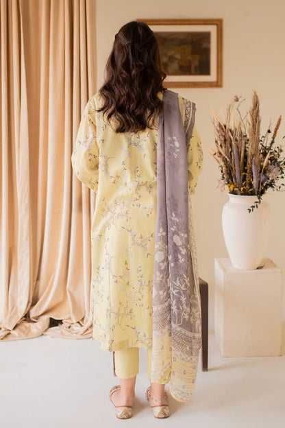 3 Piece - Embroidered Lawn - 8198