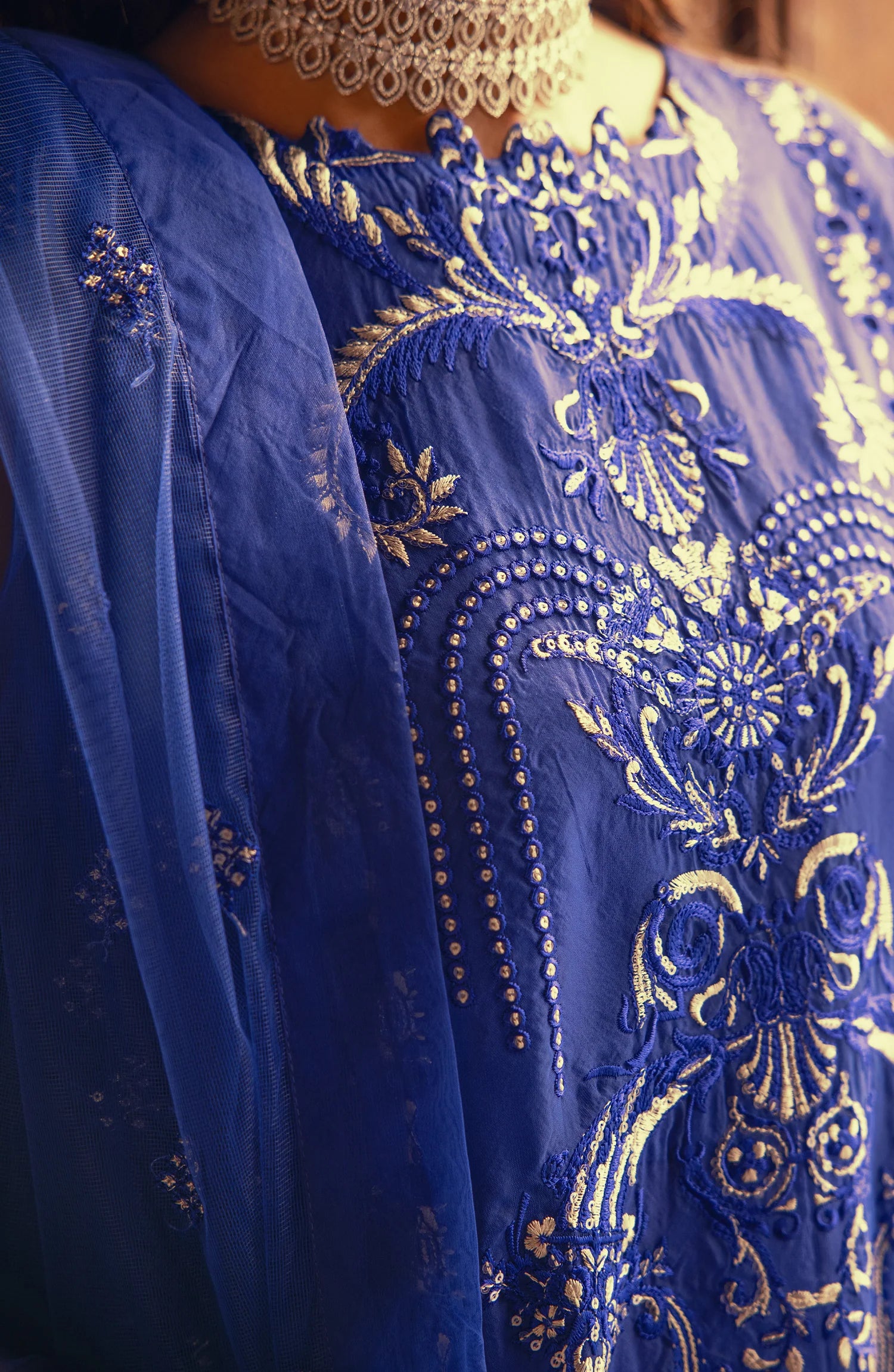 MARYAM N MARIA | Khoobsurat luxury formal | Nautical blue (MS23-548)