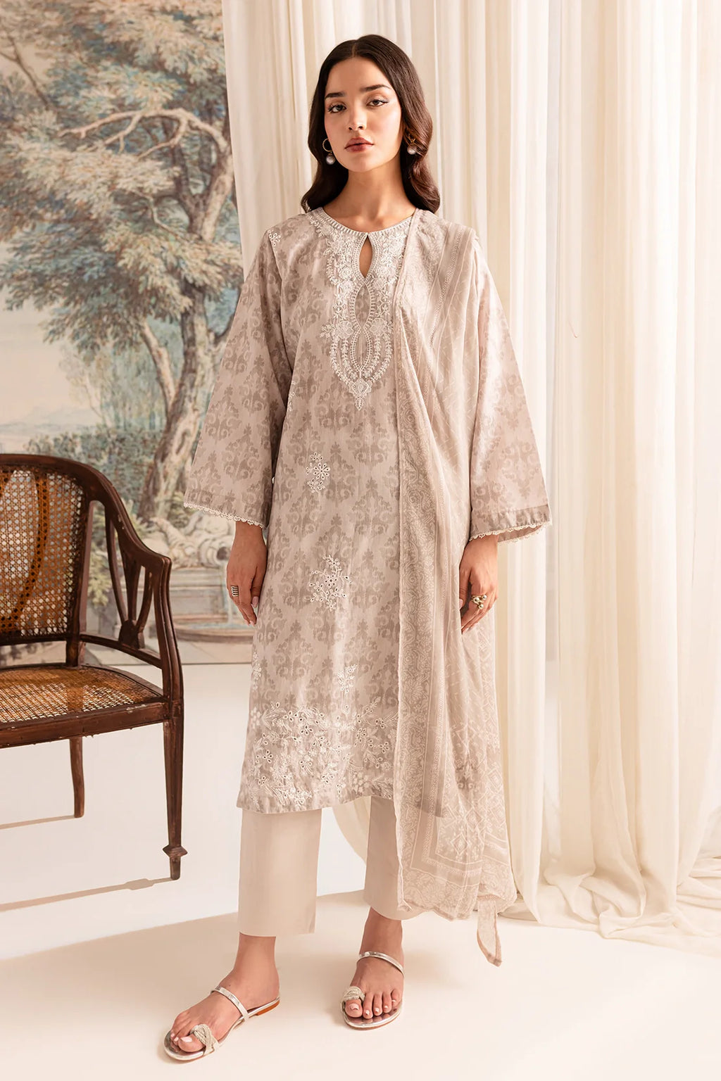 Rashid Textile | Bayri Embroidered Lawn | 9072