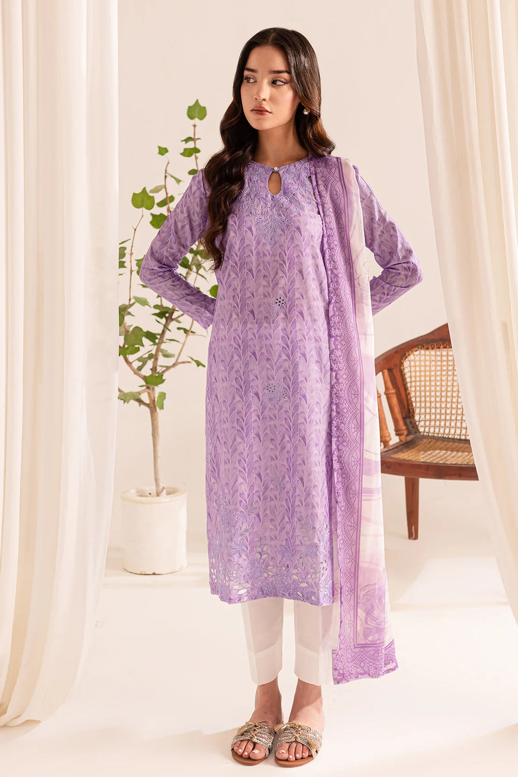 Rashid Textile | Bayri Embroidered Lawn | 9074