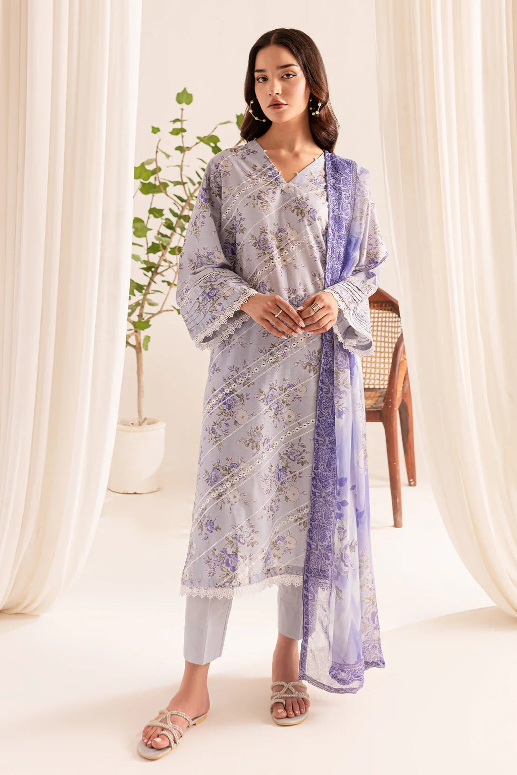 Rashid Textile | Bayri Embroidered Lawn | 9075