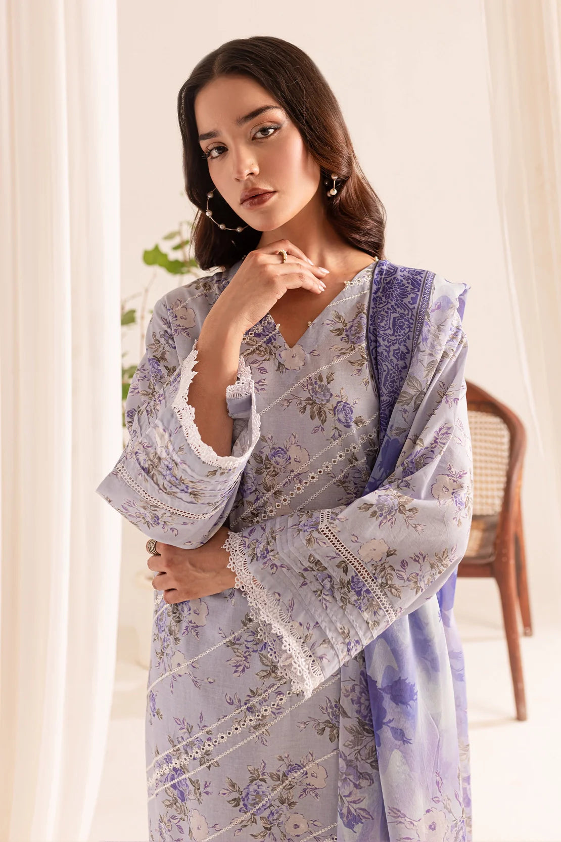 Rashid Textile | Bayri Embroidered Lawn | 9075