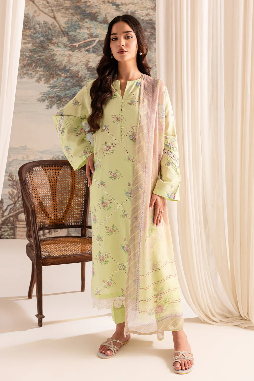 Rashid Textile | Bayri Embroidered Lawn | 9077