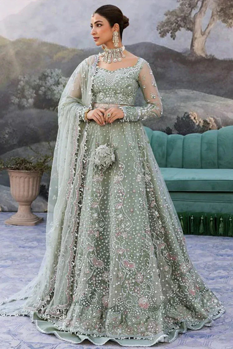 Sadaf Fawad Khan | Siraa Festive Luxe Collection | 01 Seafoam