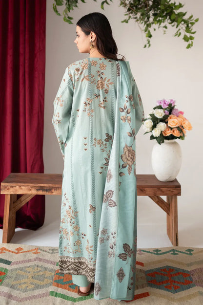 3 Piece - Embroidered Lawn - 8679