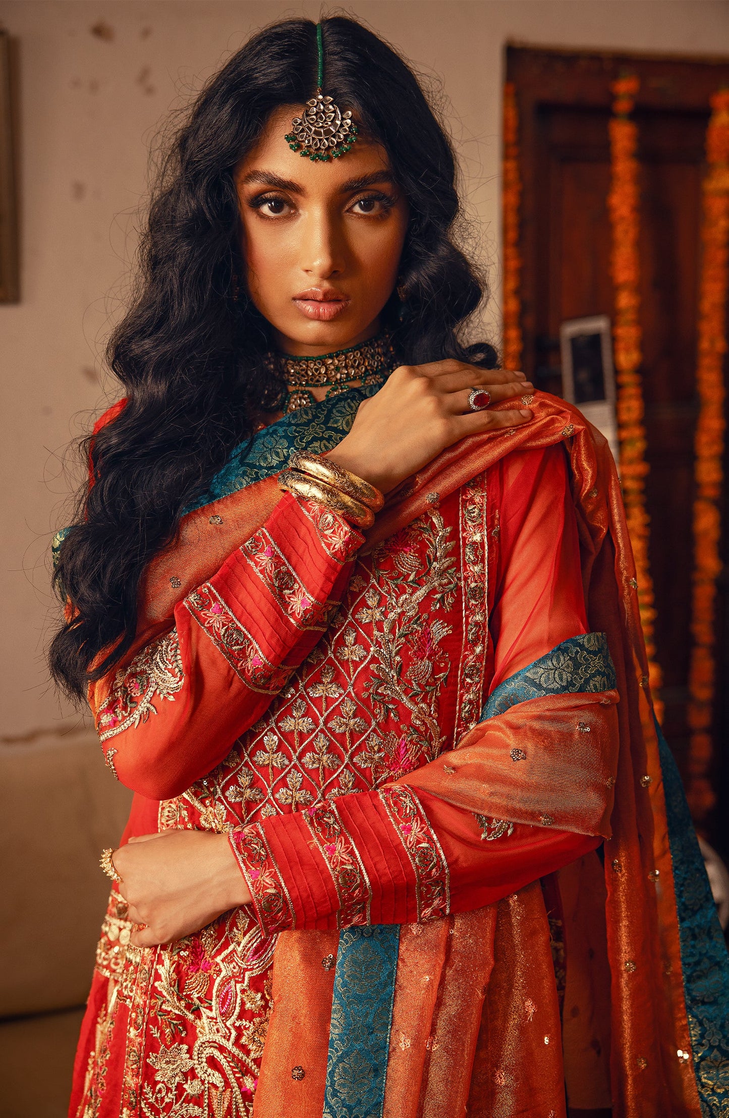 MARYAM N MARIA | Khoobsurat luxury formal | Scarlet (MS23-549)