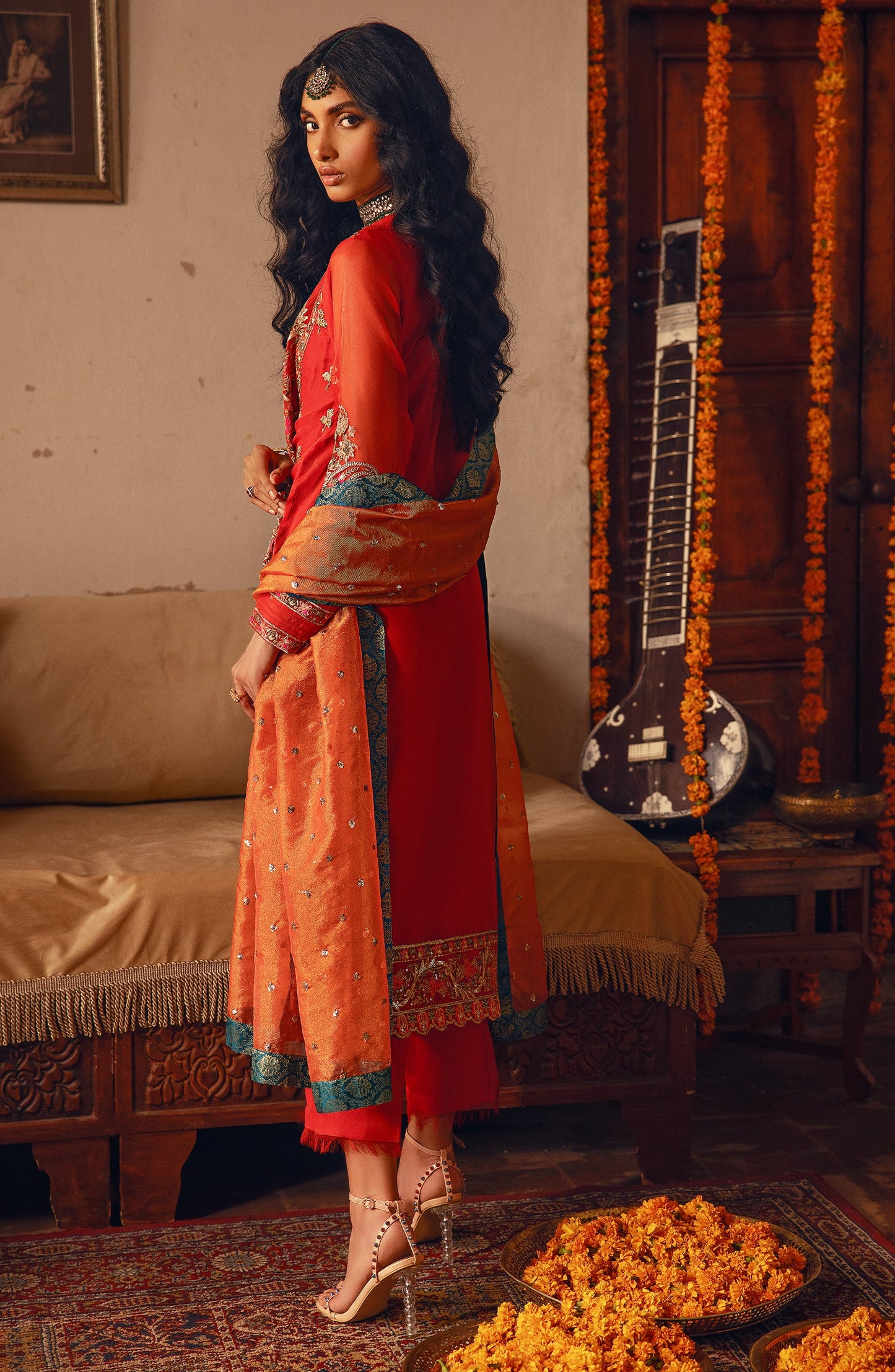 MARYAM N MARIA | Khoobsurat luxury formal | Scarlet (MS23-549)