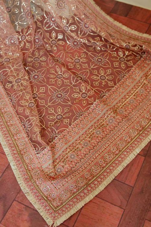 Baroque | Chantelle Embroidered Zari Net | EC-08