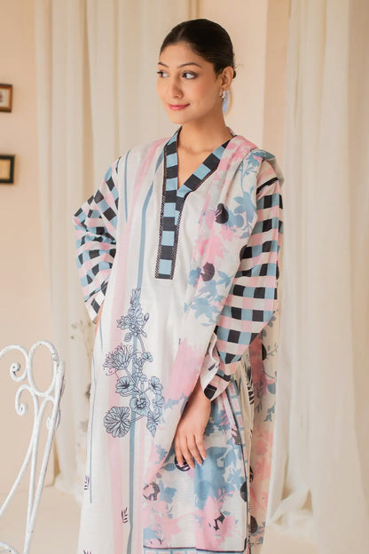 3 Piece Digitally printed Lawn - 8186