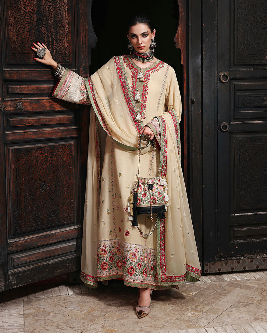 Mushq | Hemline Nuvera Raw Silk Formal | Cardinal Gem