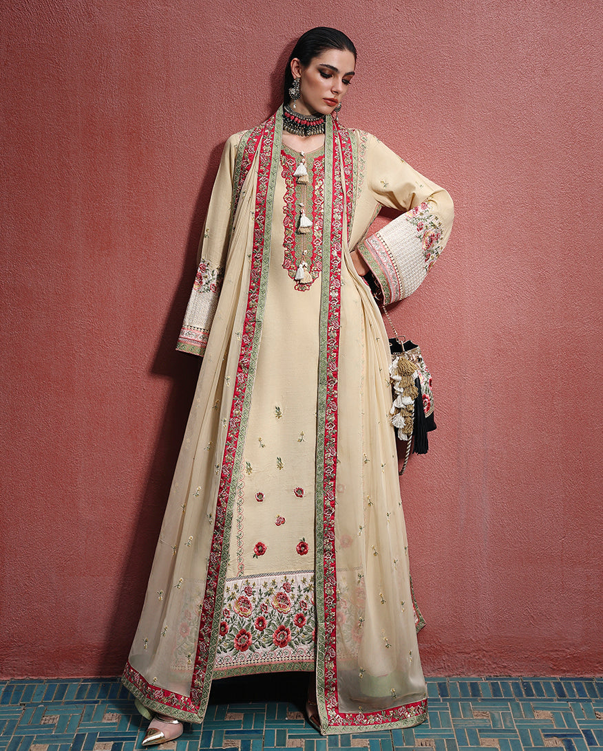 Mushq | Hemline Nuvera Raw Silk Formal | Cardinal Gem
