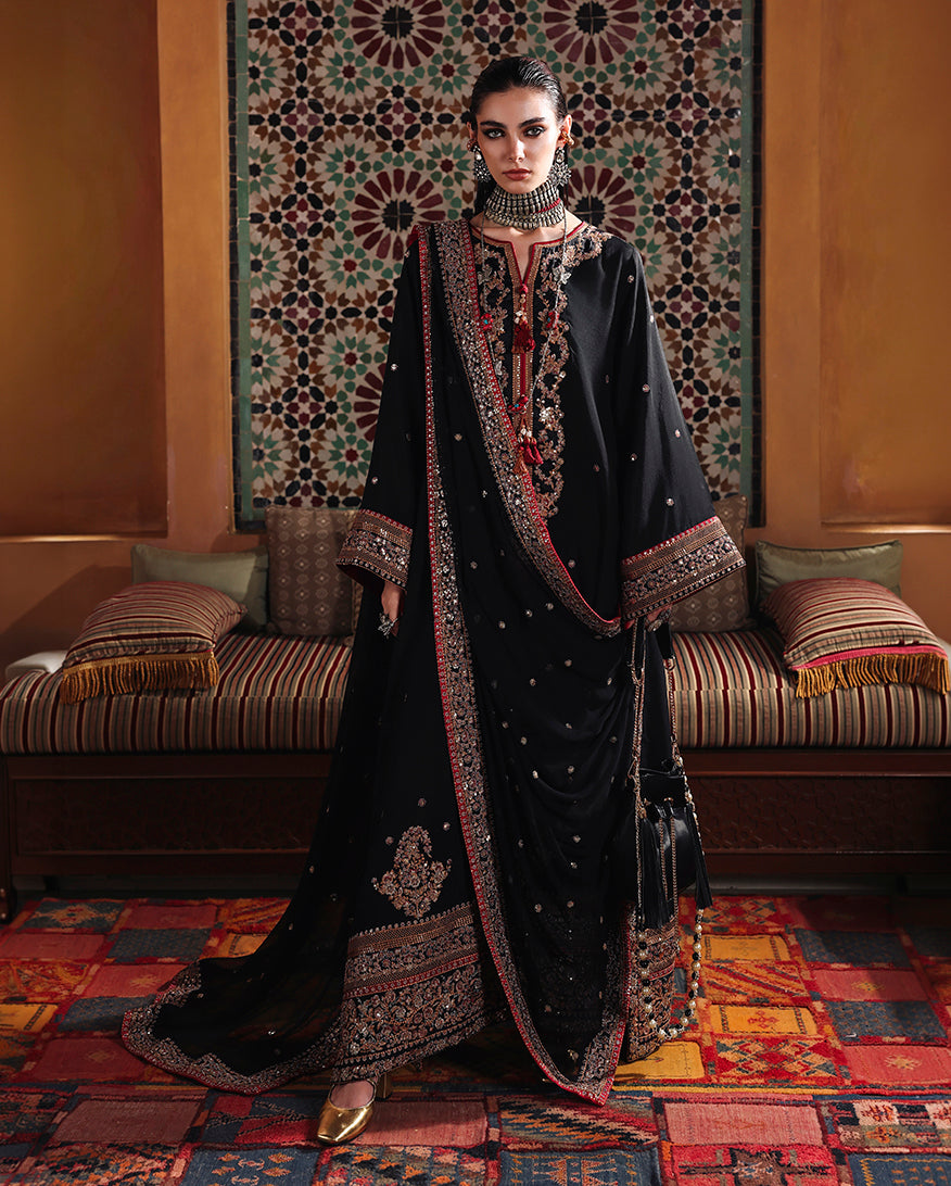 Mushq | Hemline Nuvera Raw Silk Formal | Carmine Jewel