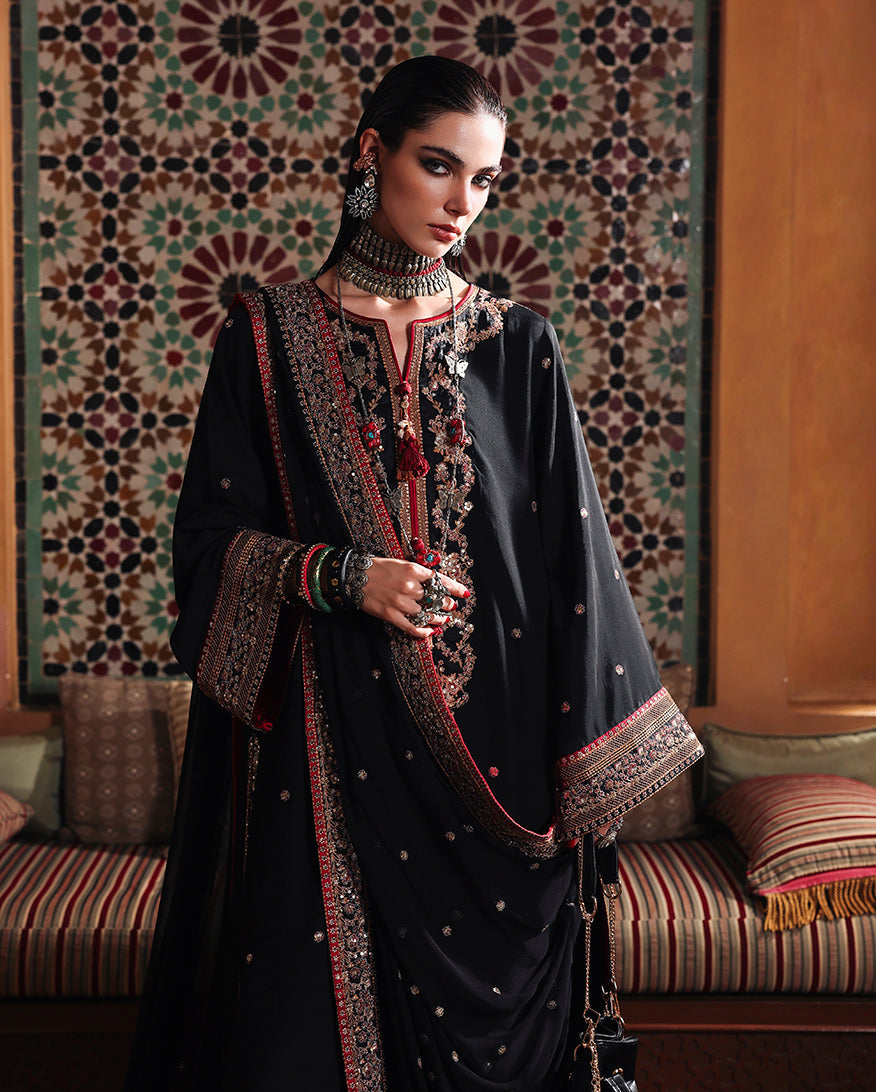 Mushq | Hemline Nuvera Raw Silk Formal | Carmine Jewel
