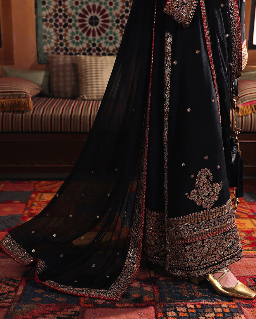 Mushq | Hemline Nuvera Raw Silk Formal | Carmine Jewel
