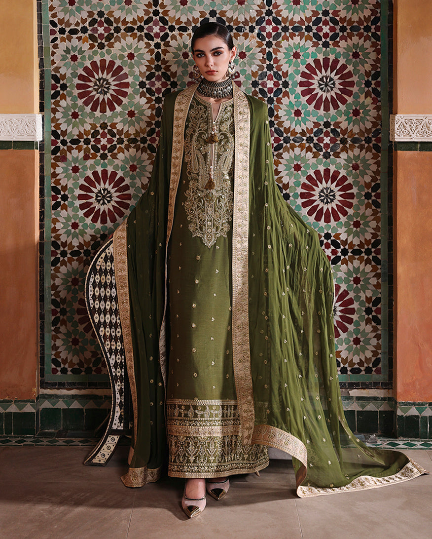 Mushq | Hemline Nuvera Raw Silk Formal | Celestia Crown